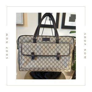 Vintage Gucci GG Supreme Canvas Satchel